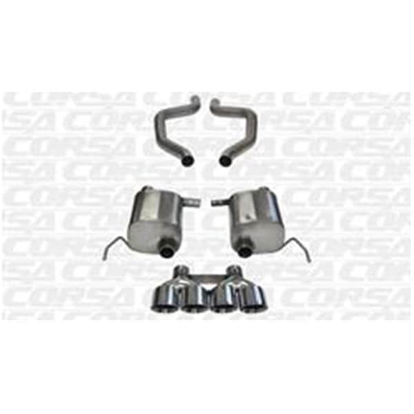 Corsa Exhaust AxleBack Exhaust System with Quad Rear Exit, Polished